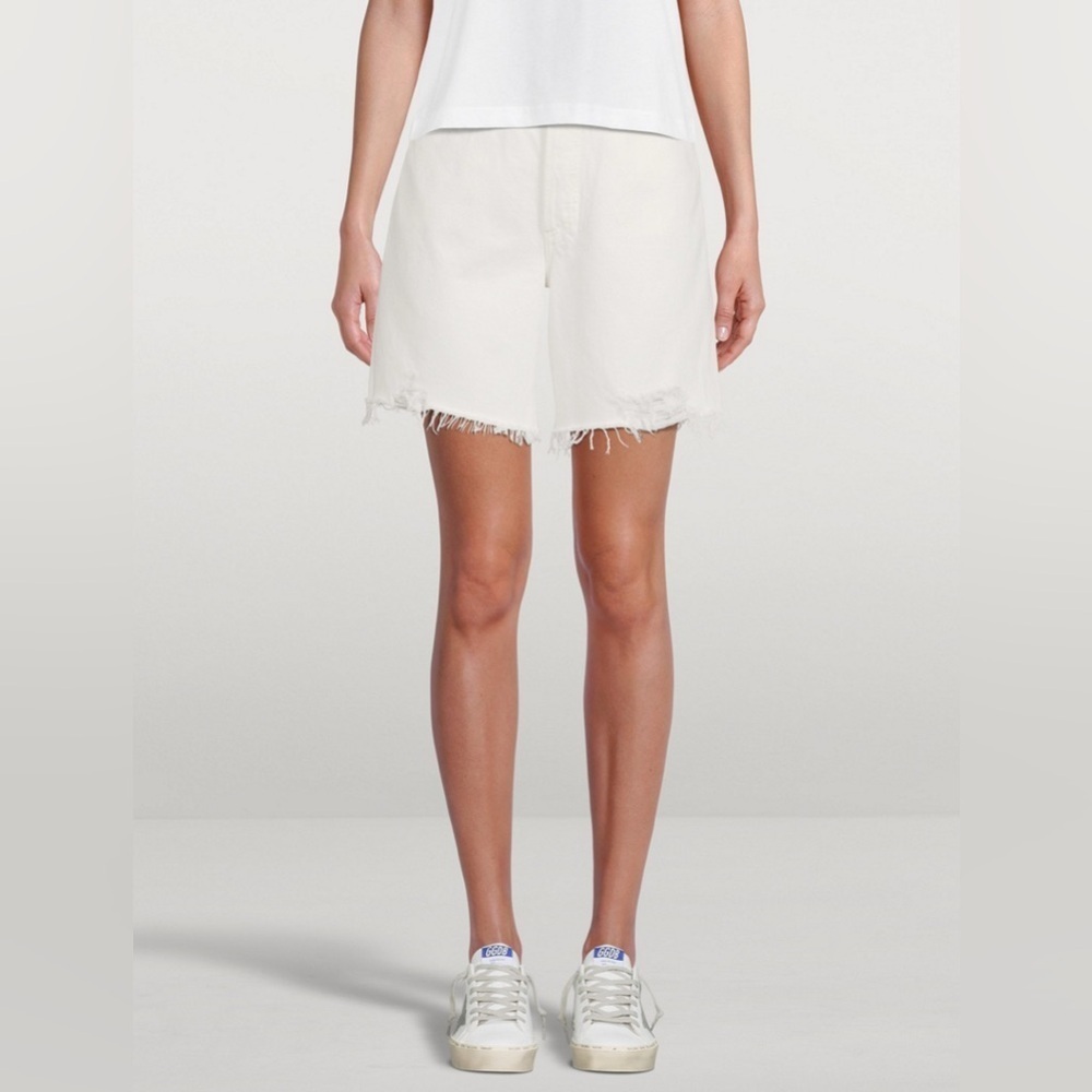 CITIZENS OF HUMANITY Camilla White Frayed Hem Shorts Size 32 100% Cotton